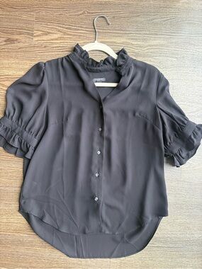 Ann Taylor Ruffled Collar Blouse